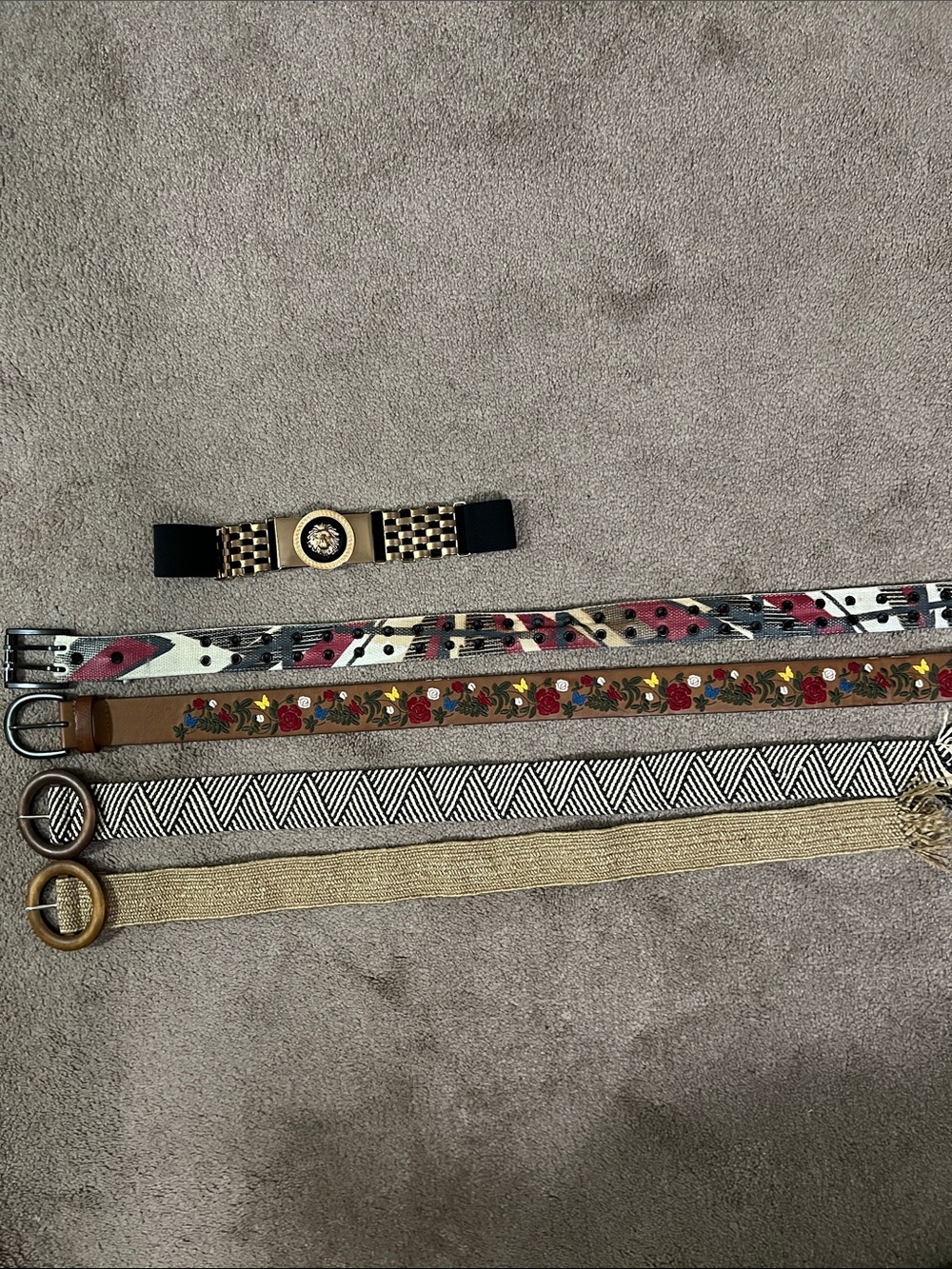 5 belts lot fits XXS-XS women’s waist best